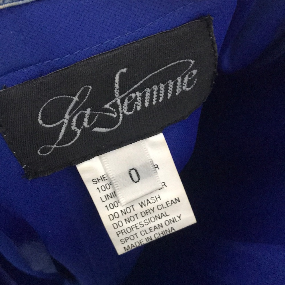 Royal Blue La Femme Prom Dress💎 - Picture 8 of 8